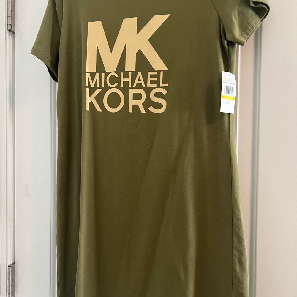 Michael Kors Olive Green T-Shirt Dress